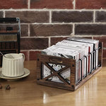 FARM IN vintage farmhouse style media shelf display loaded with standard disc cases