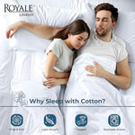 Detailed view of the elegant four inch Z-hem piping on the white sheet