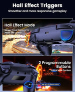ELISWEEN ergonomic wireless game controller top layout view with analog sticks