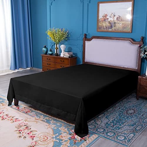 The imported NTBAY queen bedding flat sheet styled beautifully in a modern bedroom setting