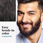 Ergonomic application brush included inside the Just For Men beard coloring package