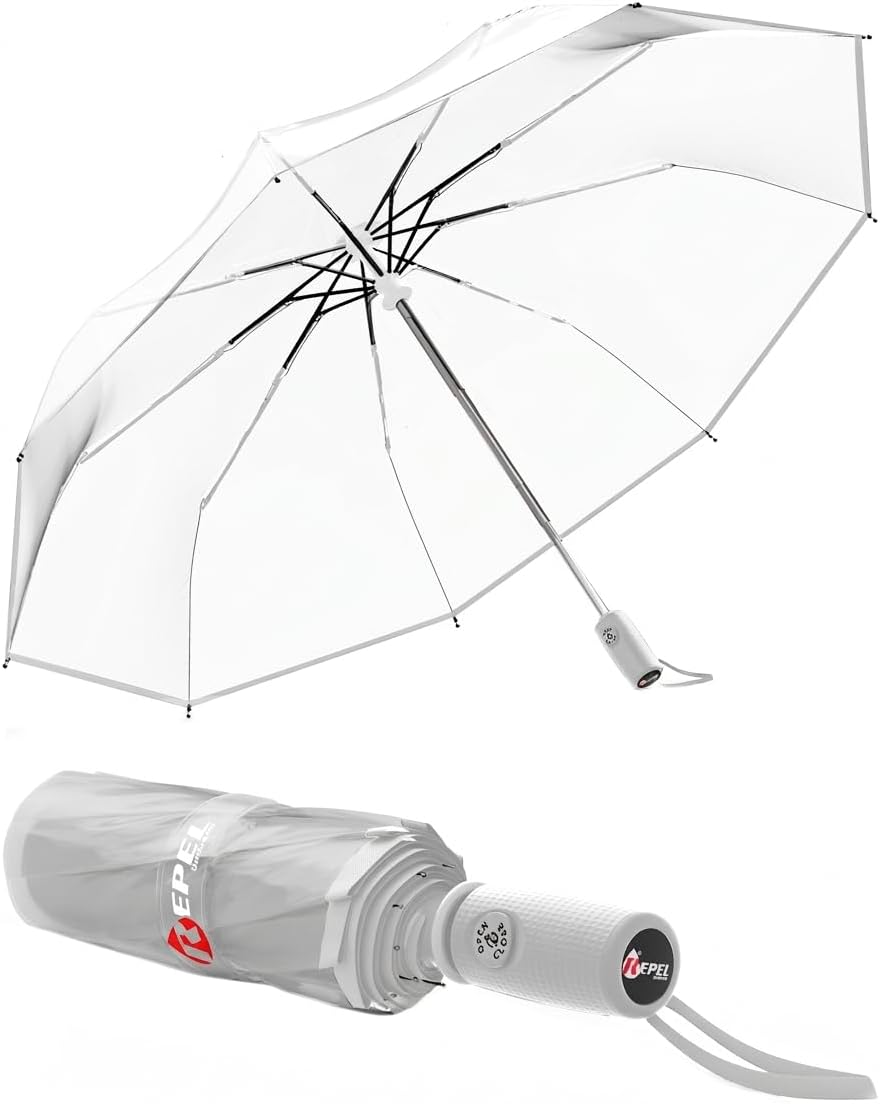 Windproof Travel Umbrella - Compact & Withstands Winds up to 100MPH, Strongest Premium Auto Folding Umbrella for Rain and Sun - Durable, Light & Portable for Women & Men, Fits Backpack & Cars - Image 11