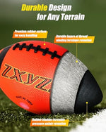ZXYZZ light up football being charged with a USB-C cable outdoors