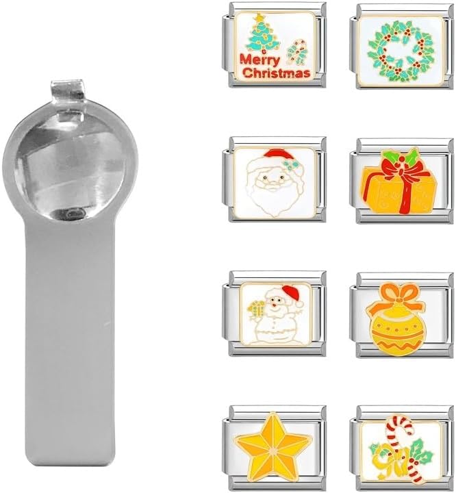 ITingstere Italian Charms Set front view of holiday modular links