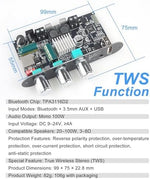 Wuzhi Audio DIY speaker component package showing both amplifier units alongside included power connection wiring.