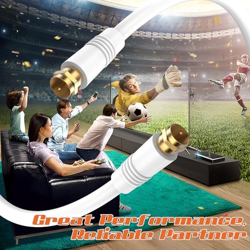 Ecjtu premium audio video coaxial extension cable set