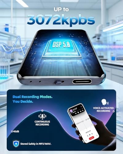 COHANA digital voice recorder showing the USB-C charging and file data transfer port layout