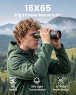 URBANCOAST HD monocular telescope attached to the included adjustable tripod for steady wildlife viewing