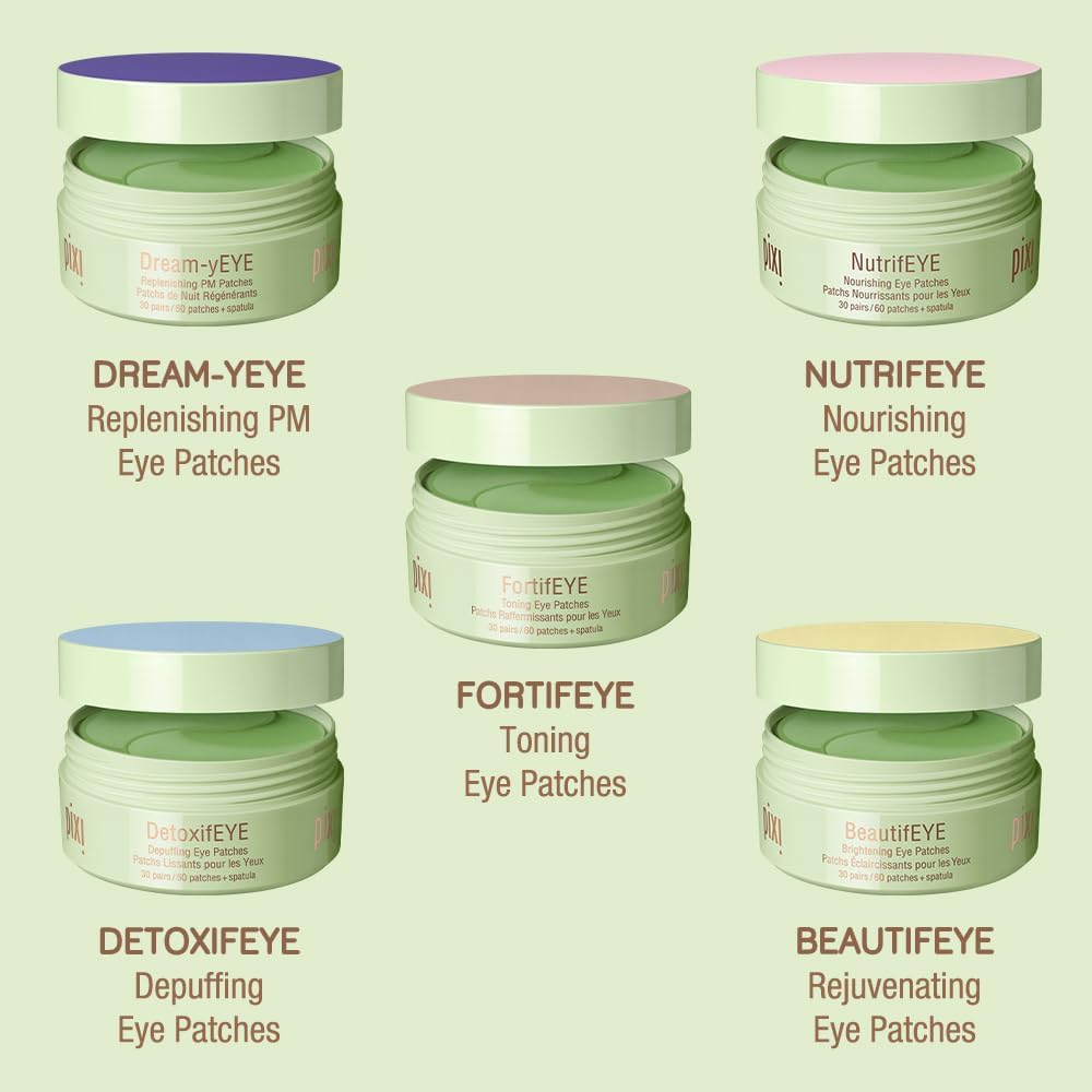 Pixi Day & Night Eye Patch Duo |Depuffing Hydrogel Under-Eye Patches for Day and Calming Hydrogel Under Eye Patch for Night | for Puffy Eyes and Dark Circles | 2 Boxes, 60 Pairs, 120 Patches - Image 9