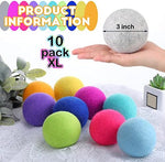Handmade rainbow colored wool dryer balls for laundry wrinkle reduction