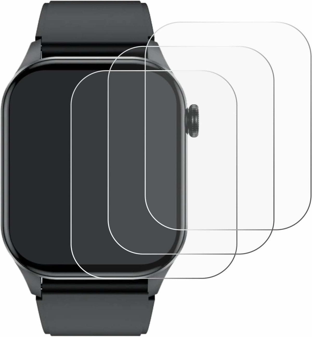 Savvies screen protector applied on smartwatch display