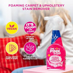 Authentic USA imported Pink Stuff carpet cleaner packaging showing Oxi formula