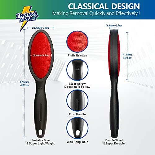 Double sided magic lint brush for clothes and furniture cleaning.