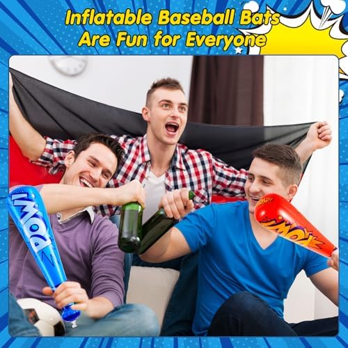 Included manual air pump for inflating party favor bats