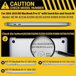 Two piece translucent laptop shell case showcasing bottom ventilation slots and port cutouts.