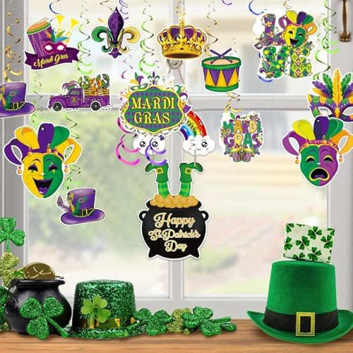 Pre assembled New Orleans carnival theme party supplies overview
