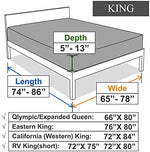 Wrinkle free white fitted sheet on king size bed