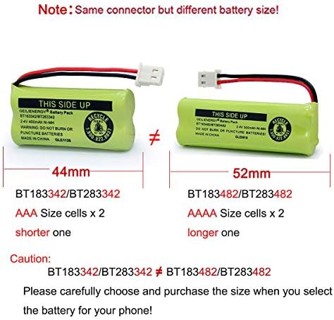 Geilienergy four hundred milliampere hour rechargeable batteries for home cordless phones