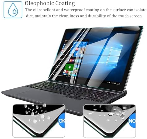 Detailed view of oleophobic coating on HP laptop screen guard