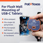 PoE Texas compact thirty watt USB-C power delivery adapter side profile