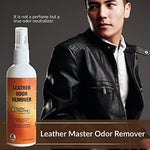 Applying Leather Master odor remover to a leather handbag