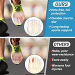 Comparison of medium and large sized gel toe sleeves for different toes.