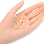 Adabele 20mm curved noodle tube beads close up angle