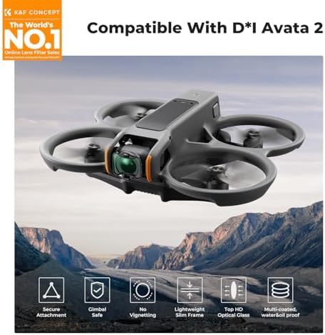 Close up of K&F Concept ND filters for DJI Avata 2