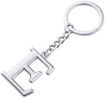 Keychain Initial Letter Key Chain Silver for Men Women Personalized Alphabet Monogram Keychain for Car Keys - Image 12