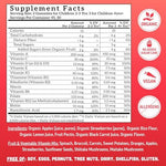 Organic vegan kids multivitamin gummies count details and real fruit ingredients