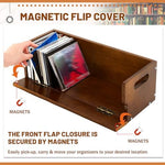Close up side view of CroBlissful movie case organizer with carrying handles