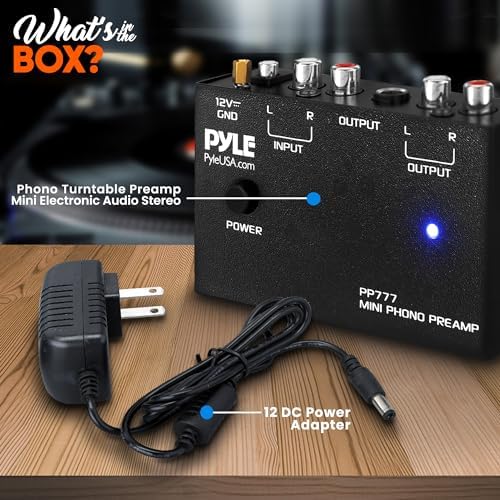 Pyle low noise audio preamplifier showing standard stereo RCA output connectors