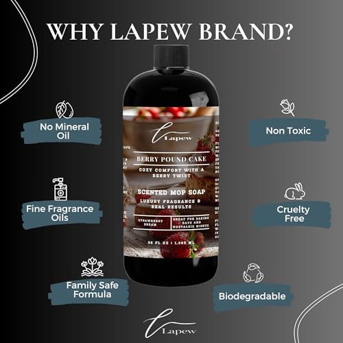 Lapew concentrated mop soap 36 fluid ounce bottle for floor cleaning.