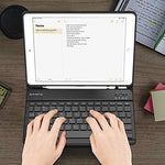 Fintie detachable Bluetooth keyboard case showcasing seven color illuminated keys