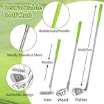 Close up of Scwdau retractable golf clubs for toddlers