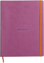 Rhodia notebook spine and ribbon bookmark detail