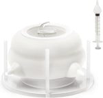 200ml Silicone Multi-Pet Milk Feeder with 4 Nipples(Pink) | Feeds 4 pets at once! Silicone, Stable base, Smooth milk flow. Leak-proof needles seal unused nipples. Includes syringe. - Image 10