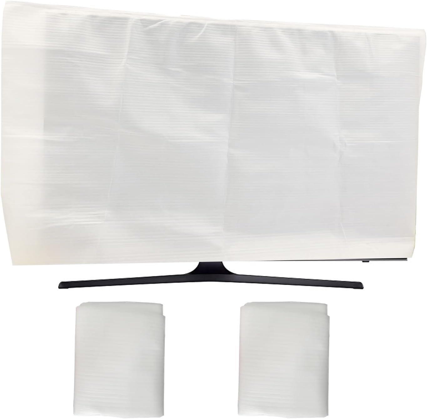 Krodtige 2 pack foam flat screen TV covers front view
