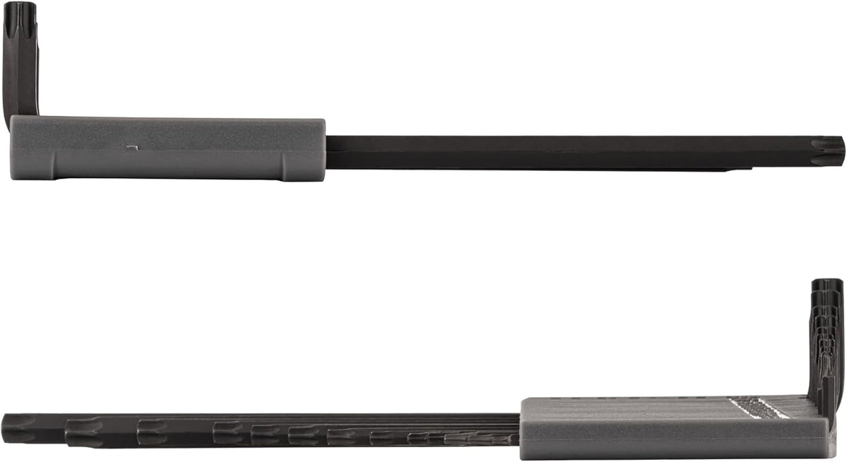 TEKTON tool kit resting flat in low-profile storage position
