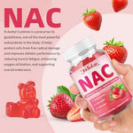 Top view of Mchokuu NAC gummy supplement bottle