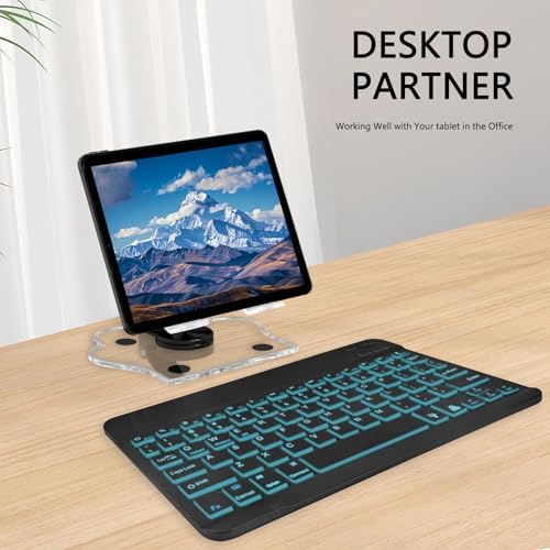 TopPerfekt adjustable tablet stand in black showing cat paw design and non slip silicone pads