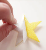 Creative holiday decoration ideas using felt star stickers
