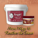 Safe non-abrasive brass and bronze polisher for antique home decor.