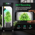 VIVOSUN hydroponic camera packaging contents including screws and power adapter cables