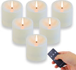 TECHLONG plastic flameless candles highlighting bottom battery compartment and build quality