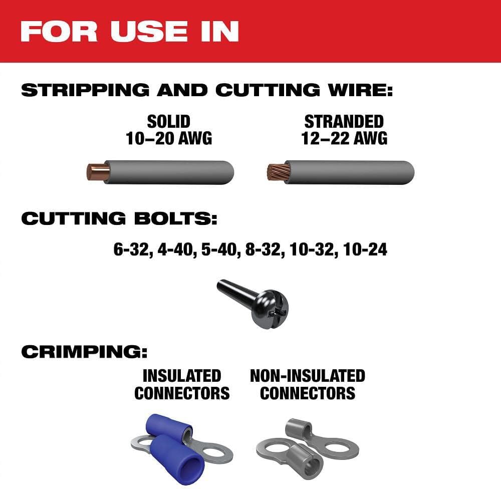 Close-up of precision wire stripping holes and cutting edges