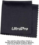 Deluxe microfiber cleaning cloth unfolded alongside the camera power accessories bundle