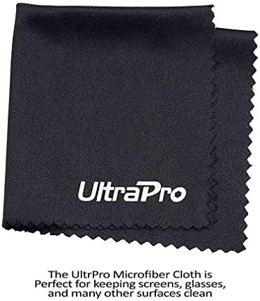 Deluxe microfiber cleaning cloth unfolded alongside the camera power accessories bundle