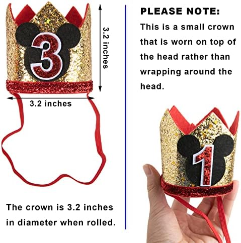 CHuangQi Mickey Theme Birthday Party Crown elastic string closeup