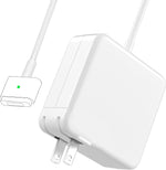 SorsnA MacBook Air 45W T-Tip power adapter front view showing the magnetic charging head and white block body.